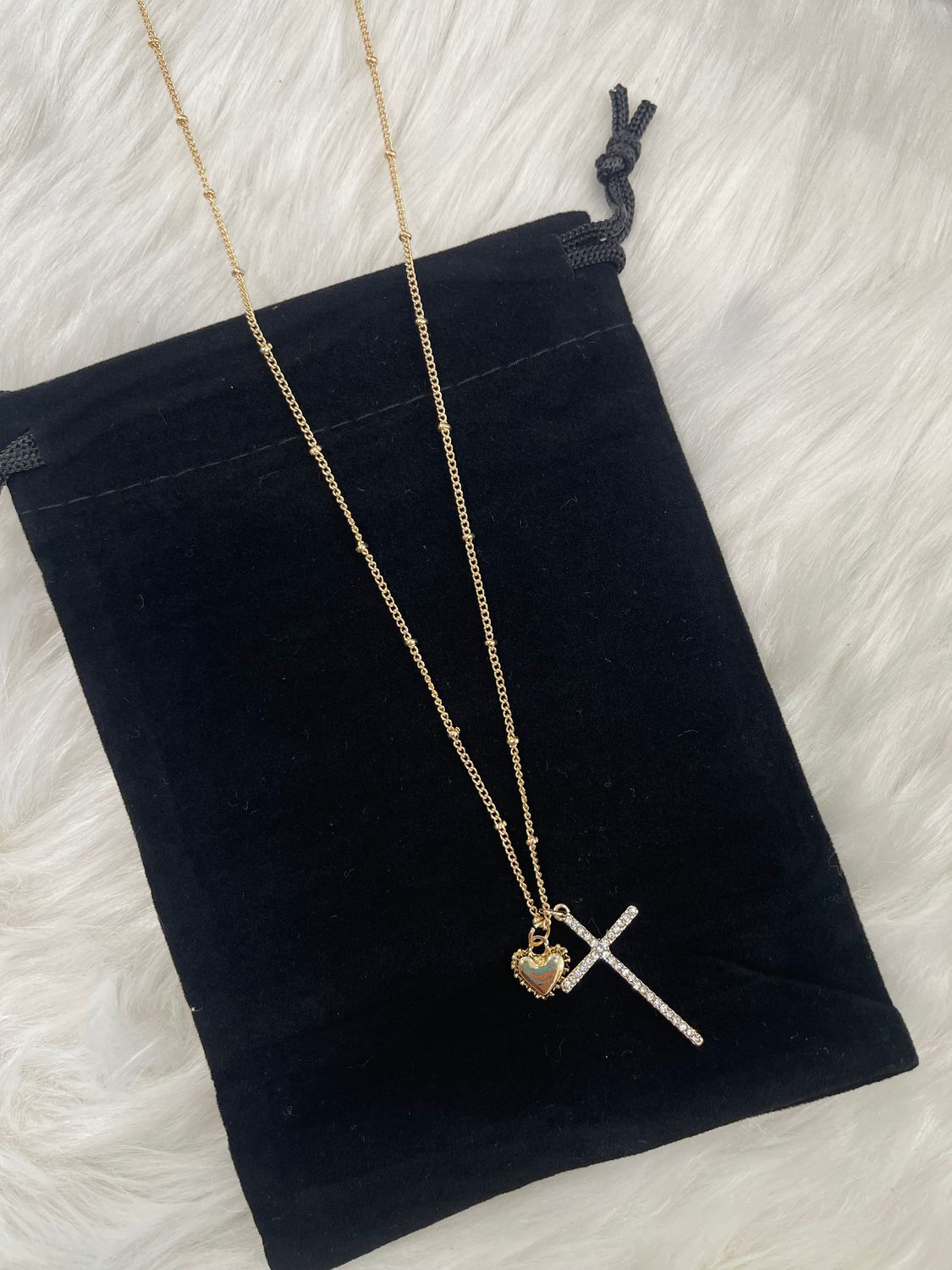 Cross And Heart Necklace