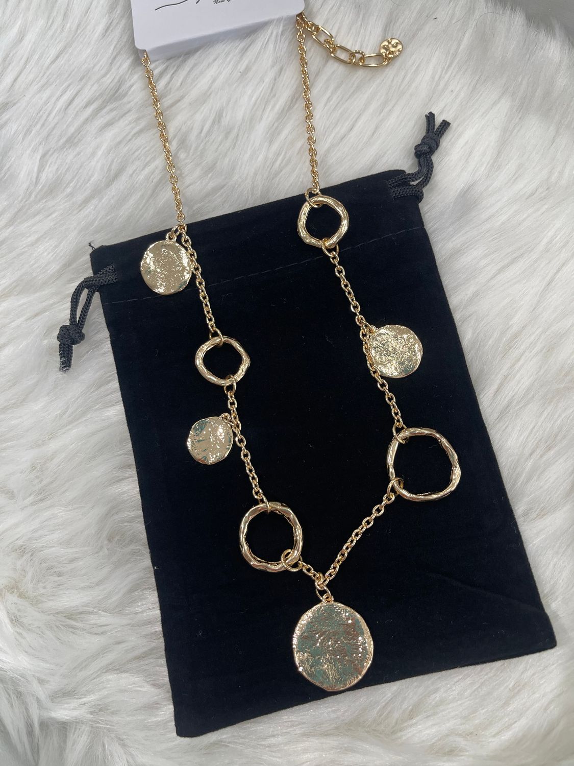 Gold Circle Chain Necklace