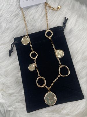 Gold Circle Chain Necklace