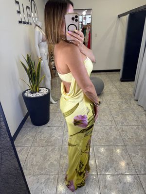 Yellow Tropical Flower Dress
