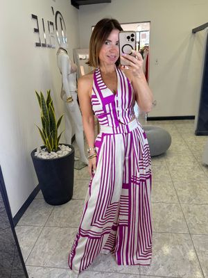 Purple-Ivory Or Black-Ivory Pant Srt