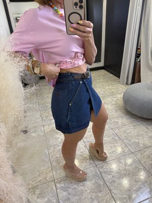 Dark Denim Skort