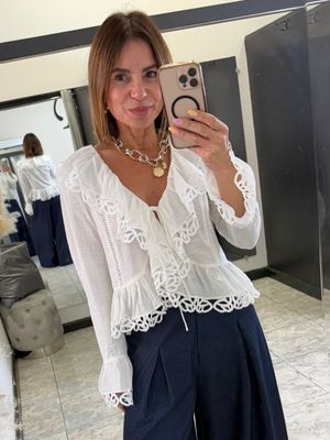 White Ruffles Boho Chic Top