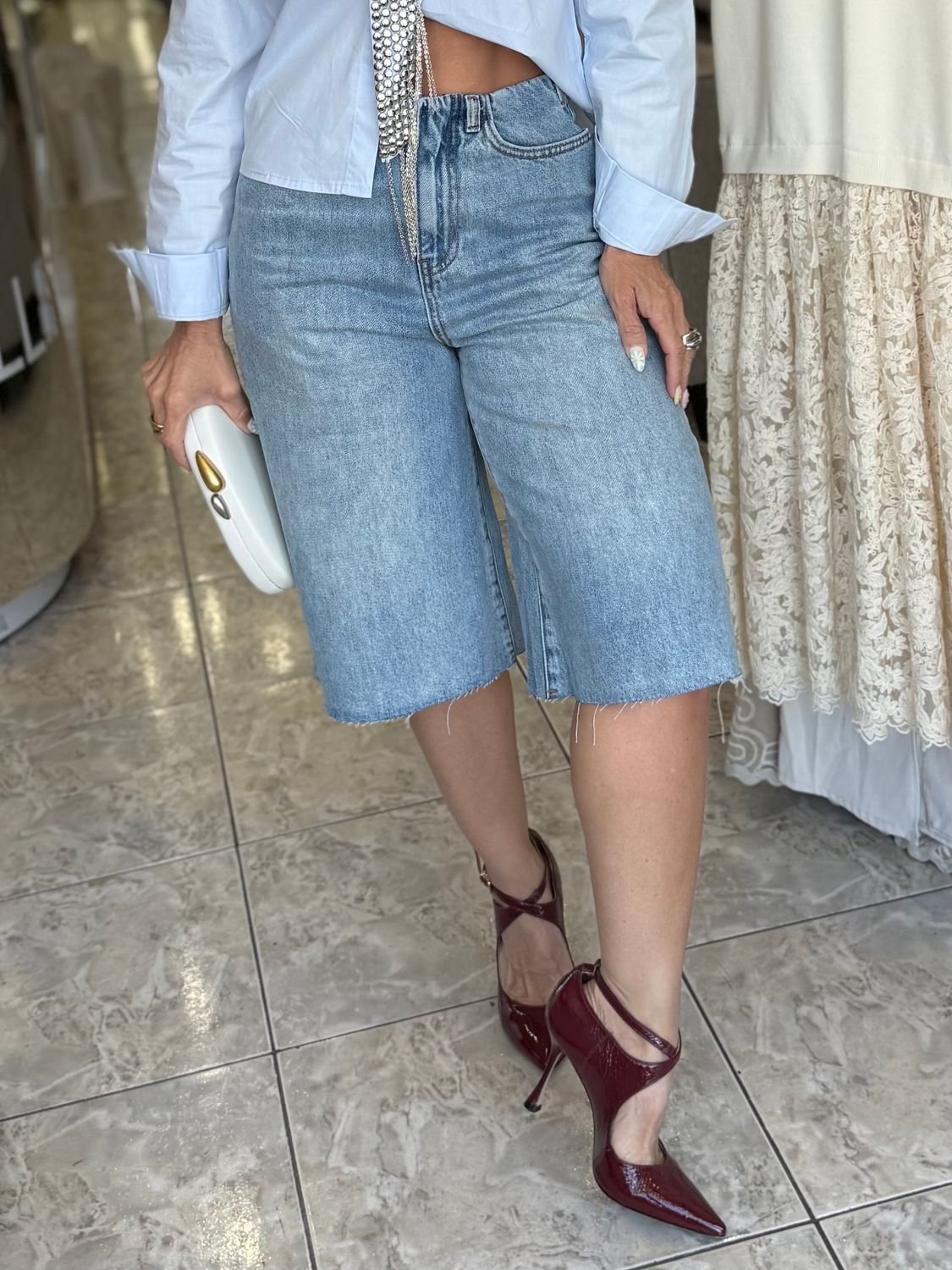 Denim Blue Bermuda Short