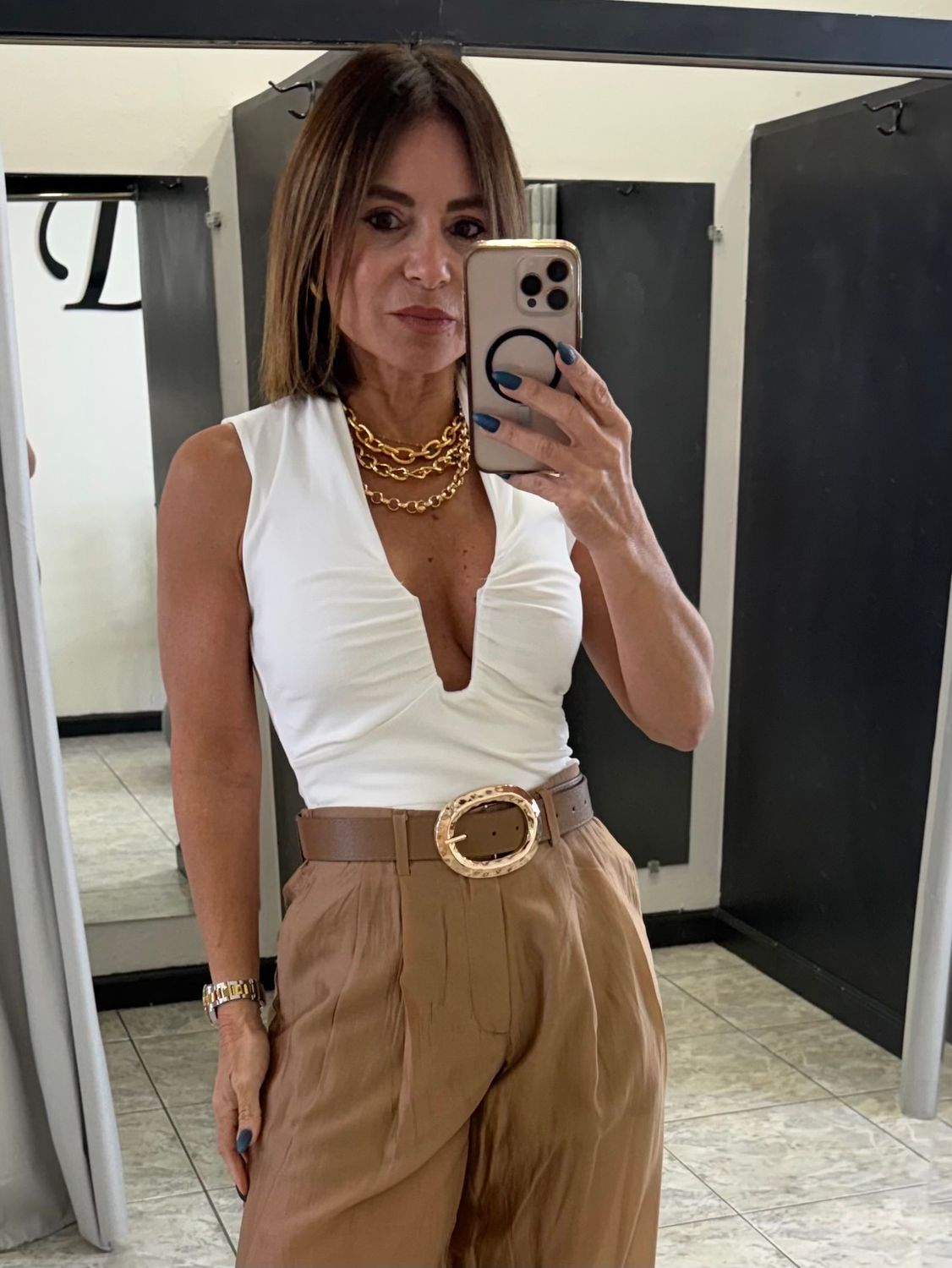 White, Brown or Olive Top