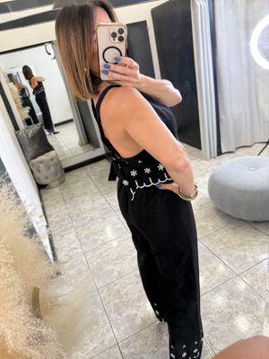 Black White Detail Pant Set