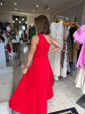 Apple Red Belt Dress