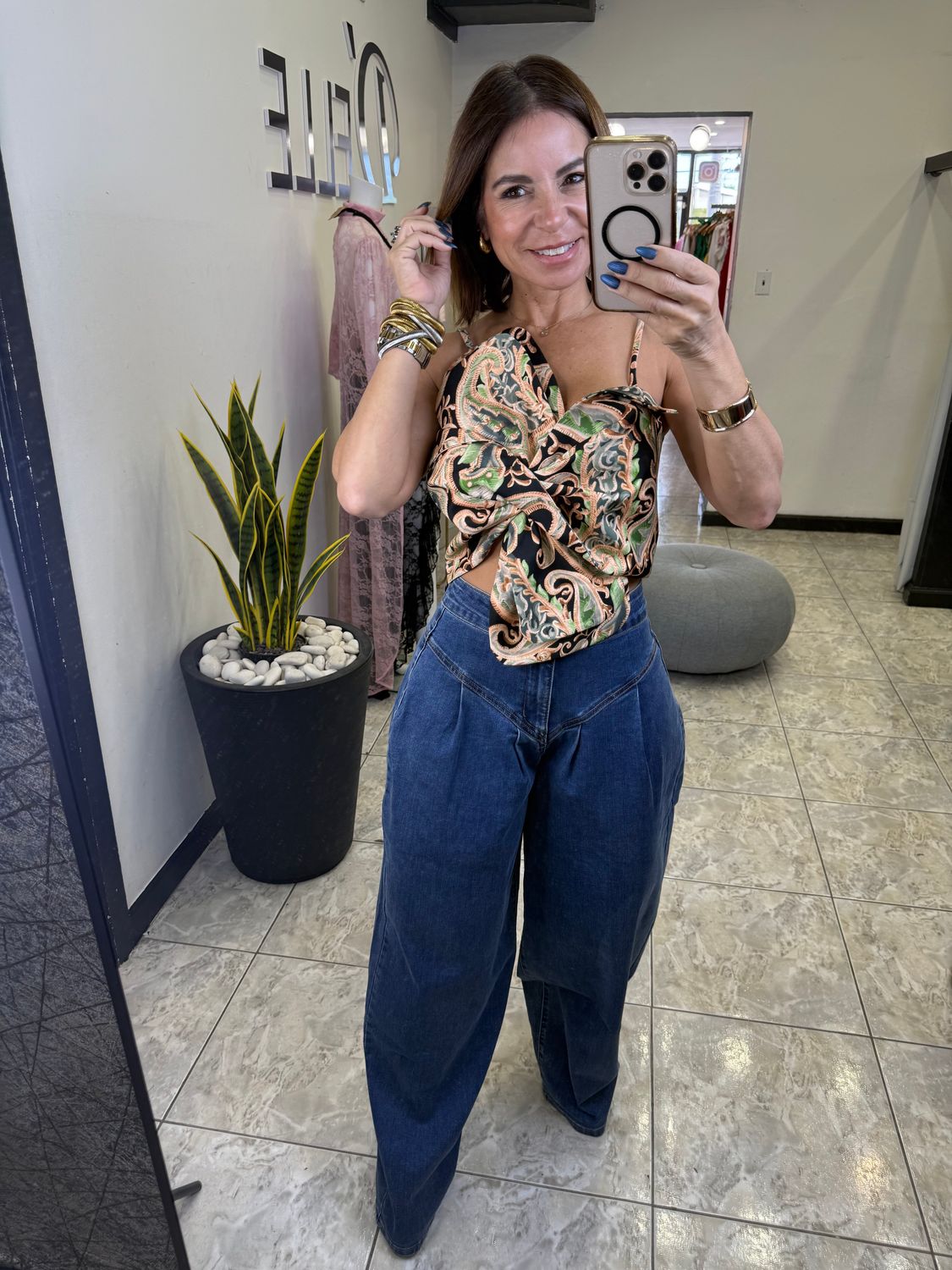 Black Multi Crop Top