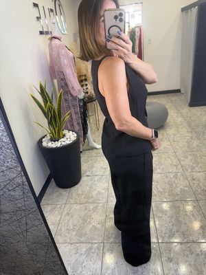 Black Work Vest Set