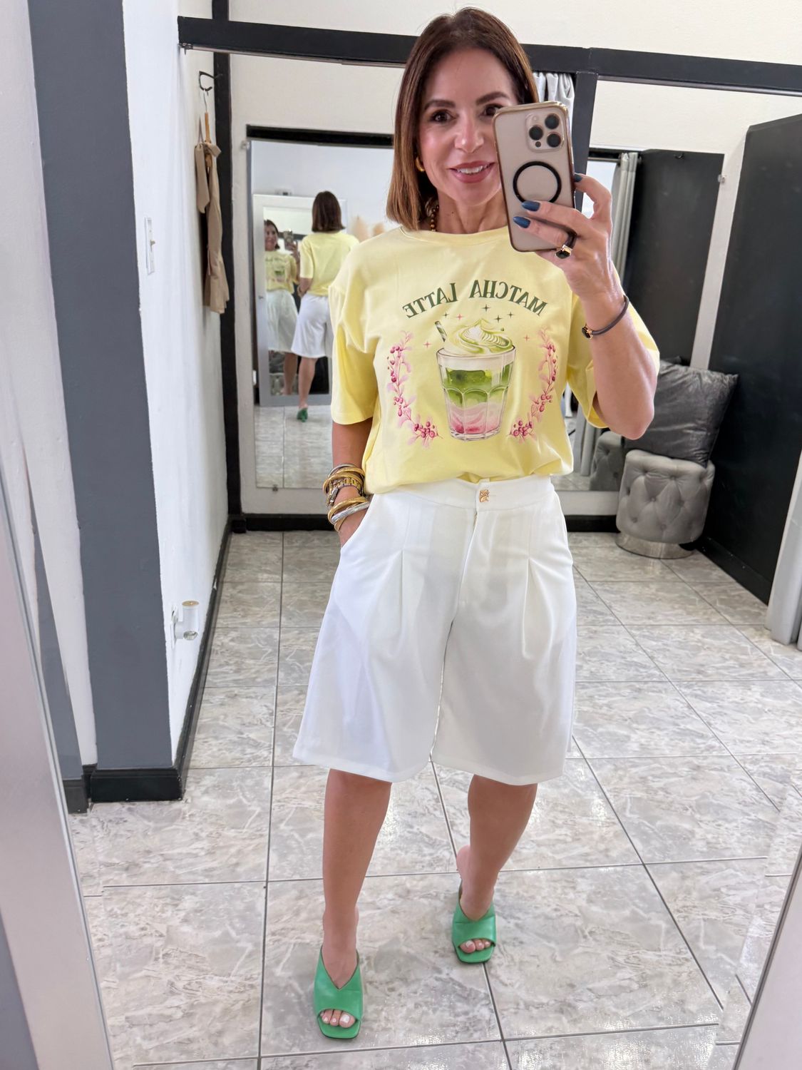Banana Or White Tee Top