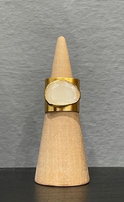 White, Turquoise or Black Turkey Ring