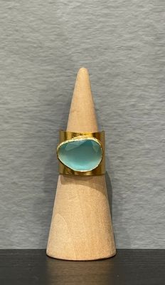 White, Turquoise or Black Turkey Ring