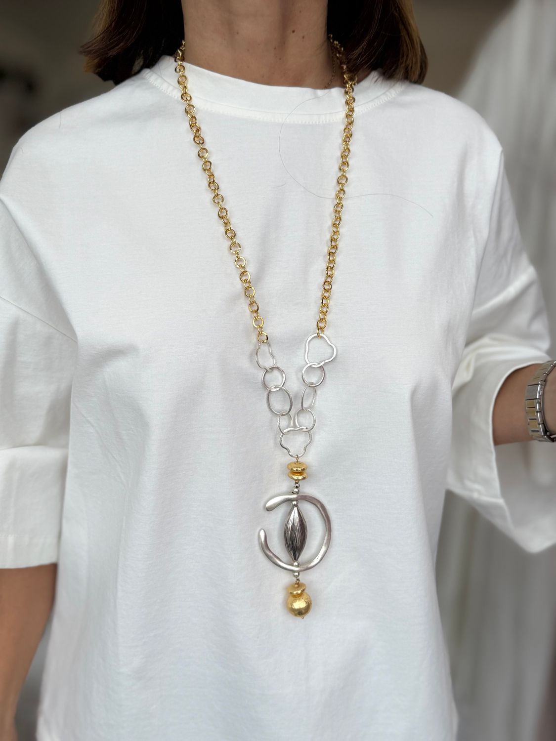 Two Tone Turkey Necklace