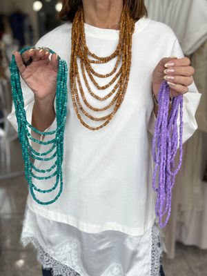 Turquoise, Lavanda or Wood Necklace
