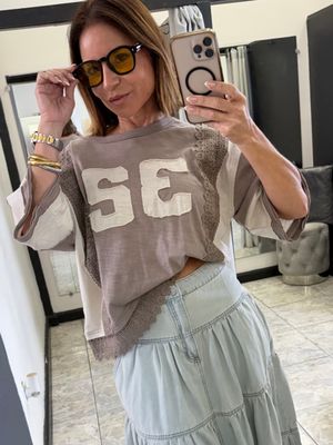 Baby Pink Or Grey Jersey Top
