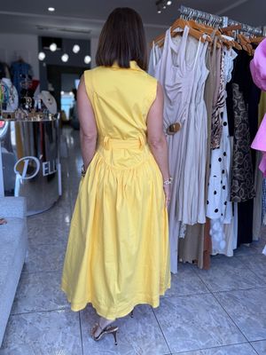 Yellow Or White Midi Dress