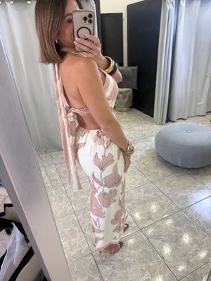 Blush/Cream Flower Detail Dress