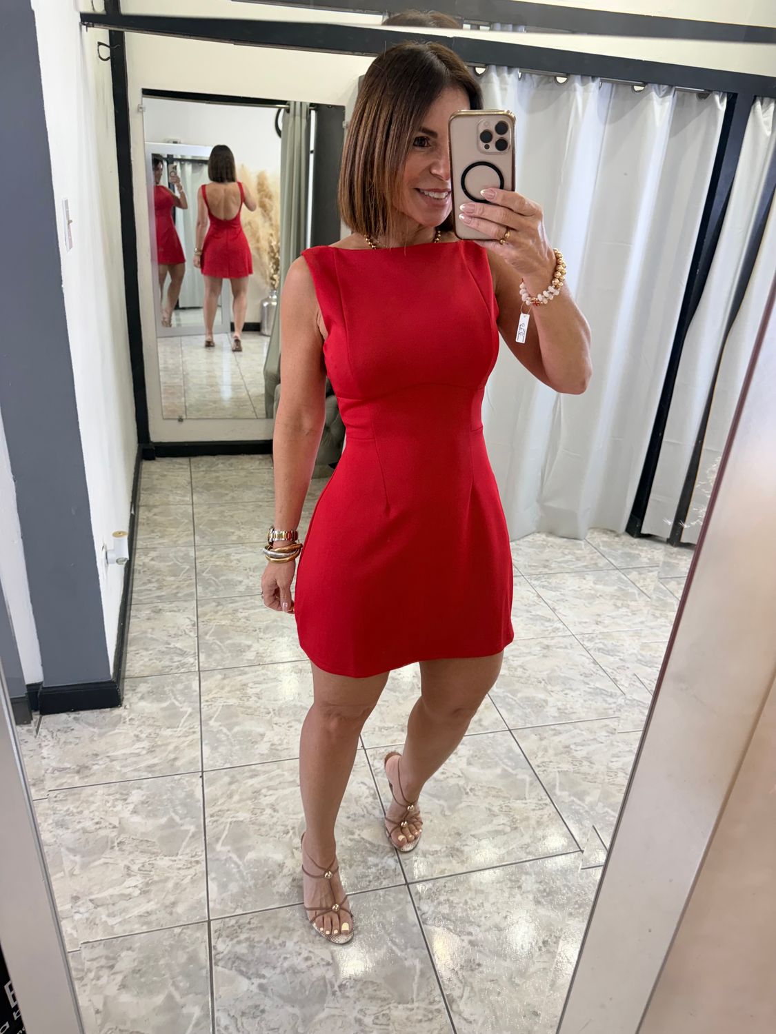 Red or White Short Dress