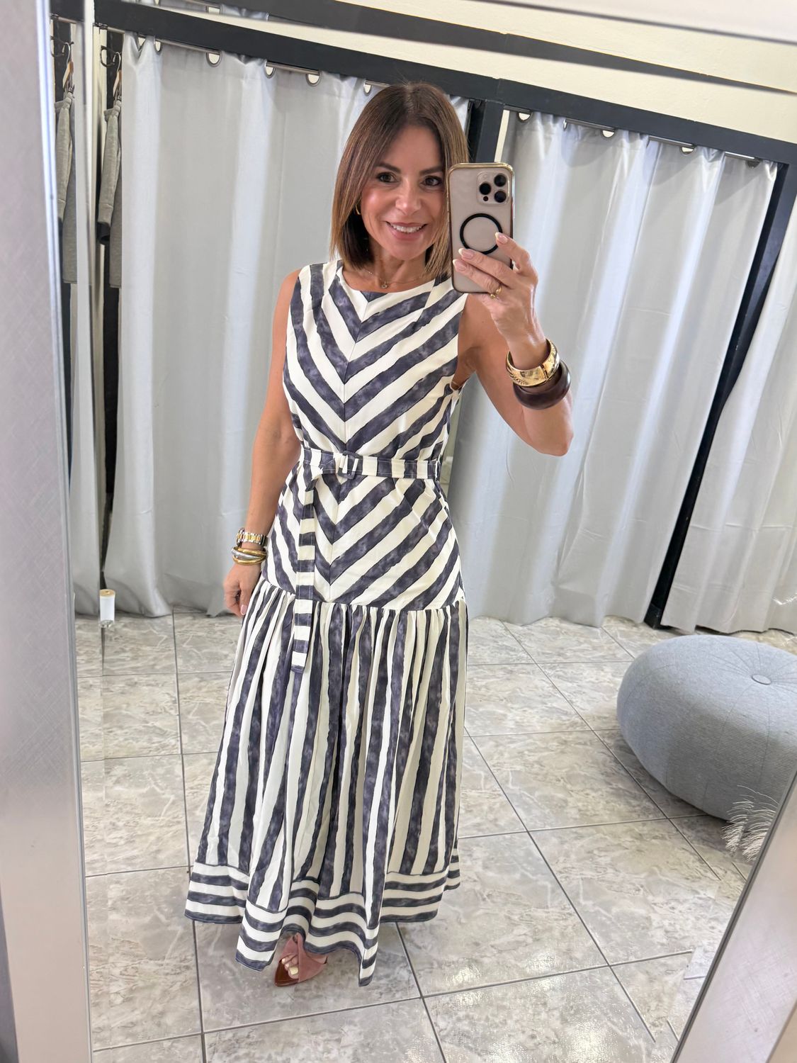 Washed Black Line Dress