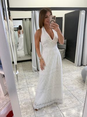 Off White Embroided Dress