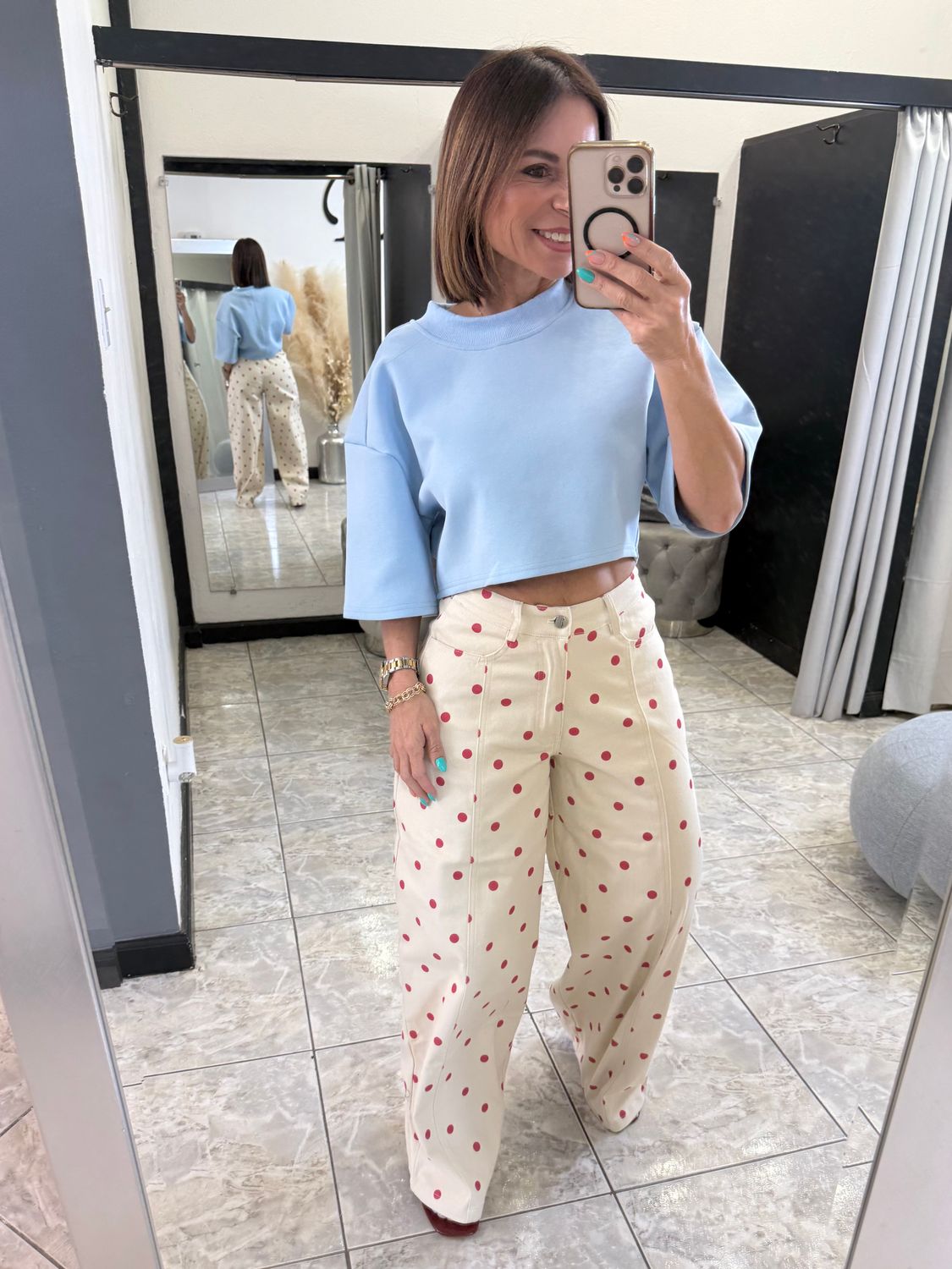 Blue, Black Or Taupe Top