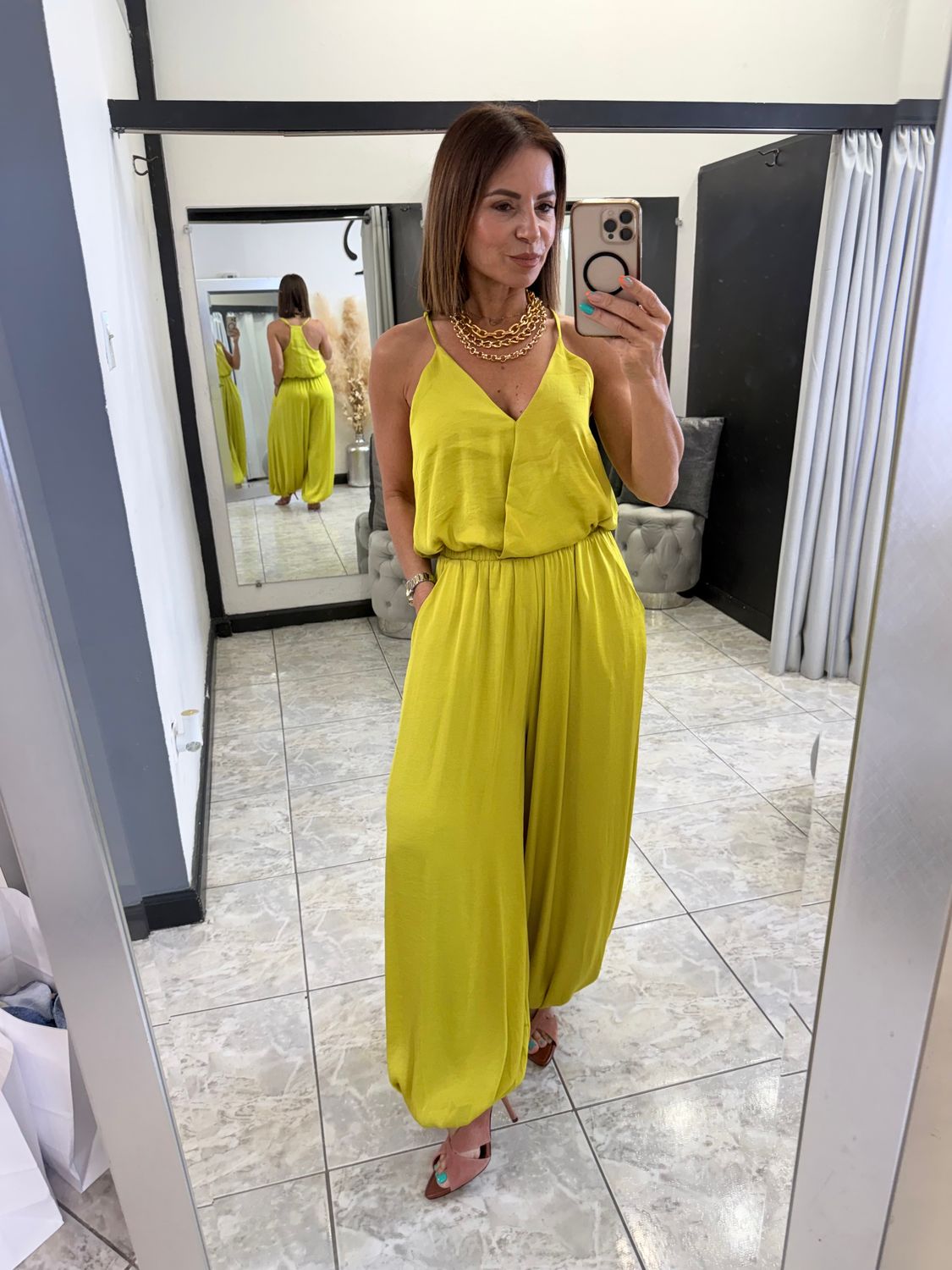 Green or Bone White Aladdin Top And Pant Set