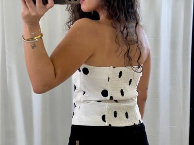 White Or Black Polka Dots Top
