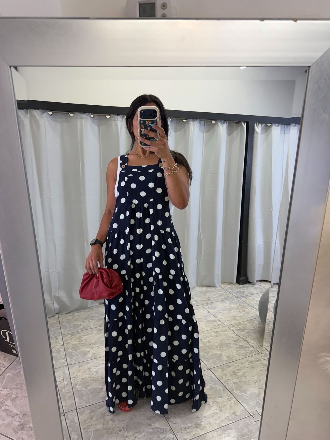 Navy Blue Or White Polka Dost Jumpsuit