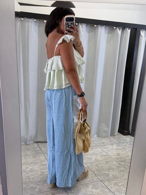 Sage Boho Top