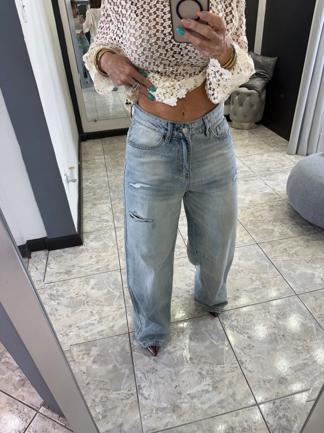 Light Blue Denim Pants
