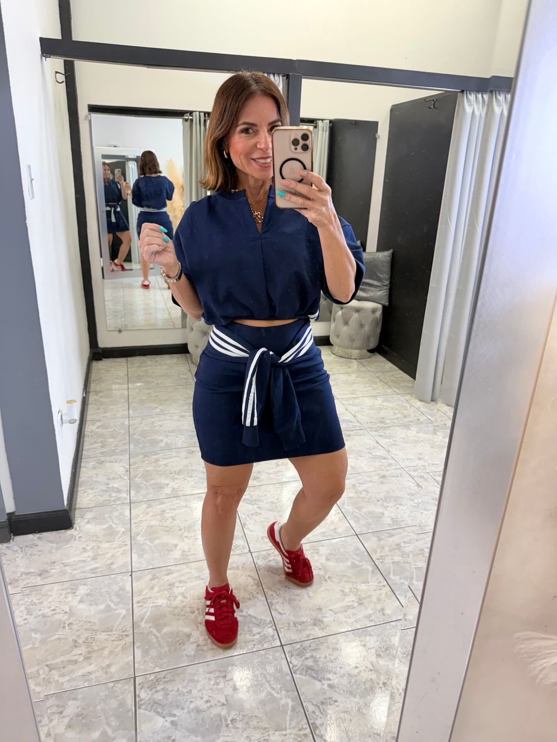 Beige Or Navy Blue Everyday Sporty Set