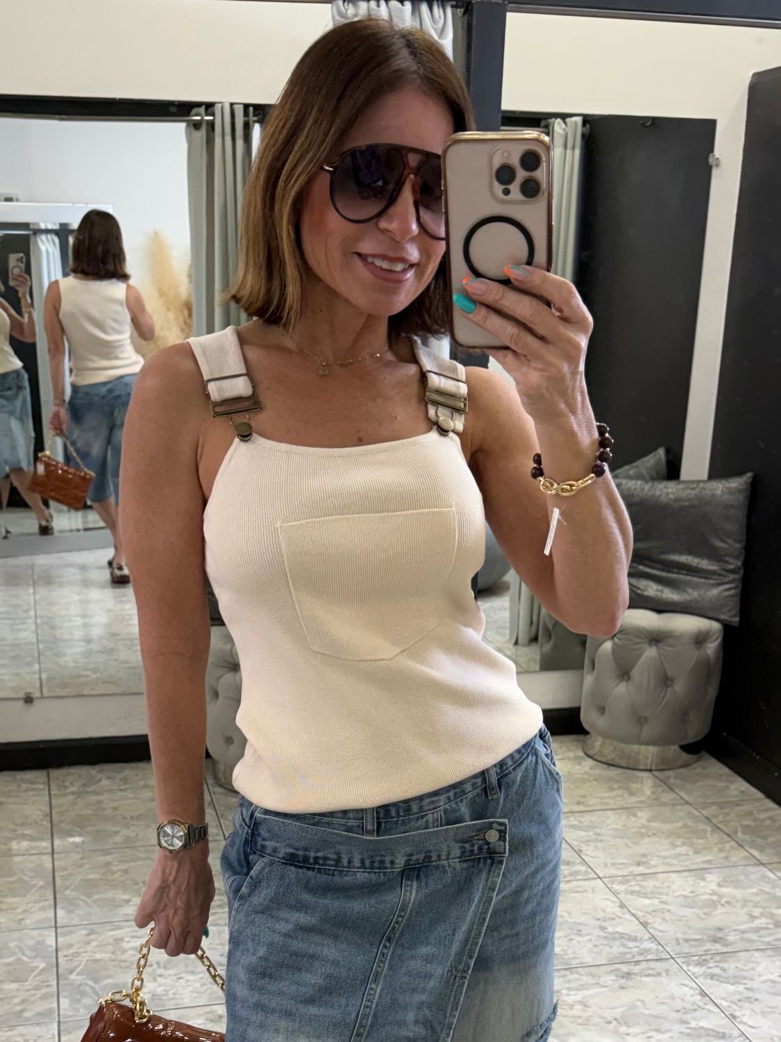 Taupe Knit Top