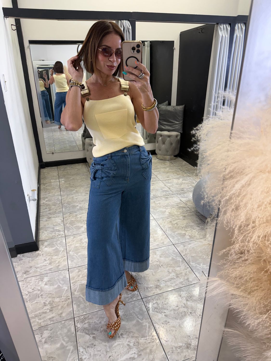 Yellow, Choco or Blue Knit Top