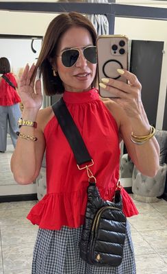 Black Or Red Halter Top