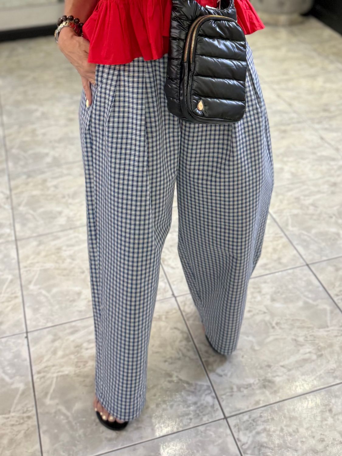 Blue Gingham Bottom