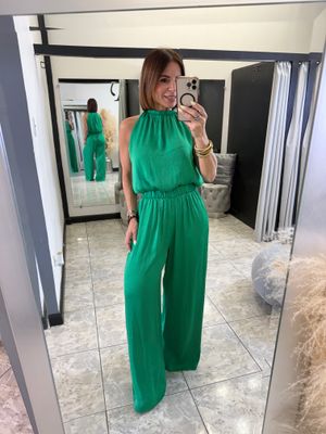 Green Top And Pant Set