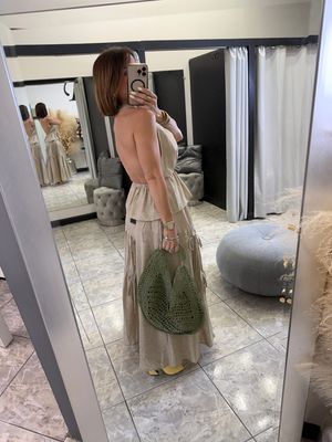 Natural Taupe Skirt Set