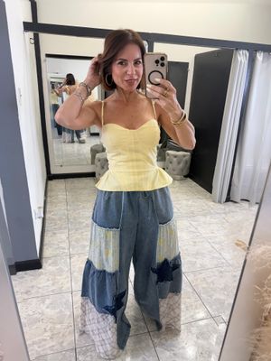 Butter Yellow Or White Corset Top