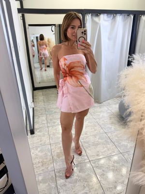 Pink Floral Wrap Romper