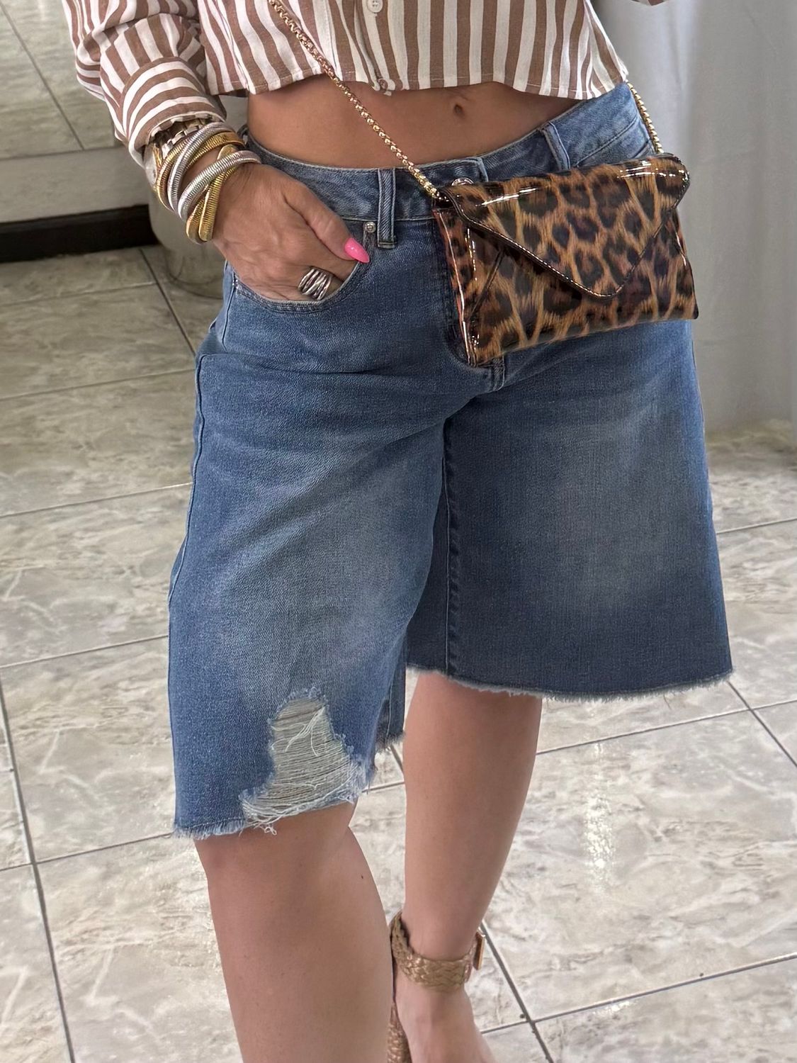Medium Denim Bermuda Pant