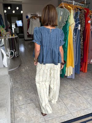 Medium Denim Wash Top