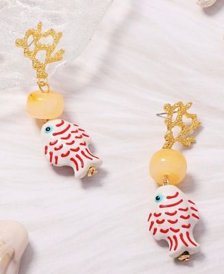 Ceramics Fish Earrings