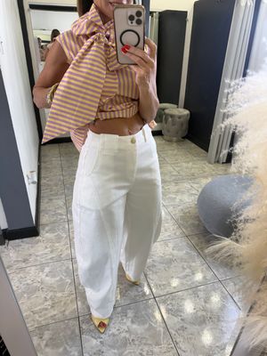 White Barrel Jeans