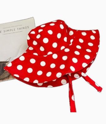 Red or Ivory Polka Dots Bucket Hat