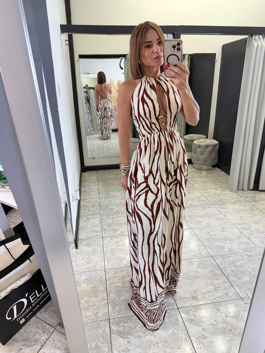 Cocoa Woven Maxi Dress
