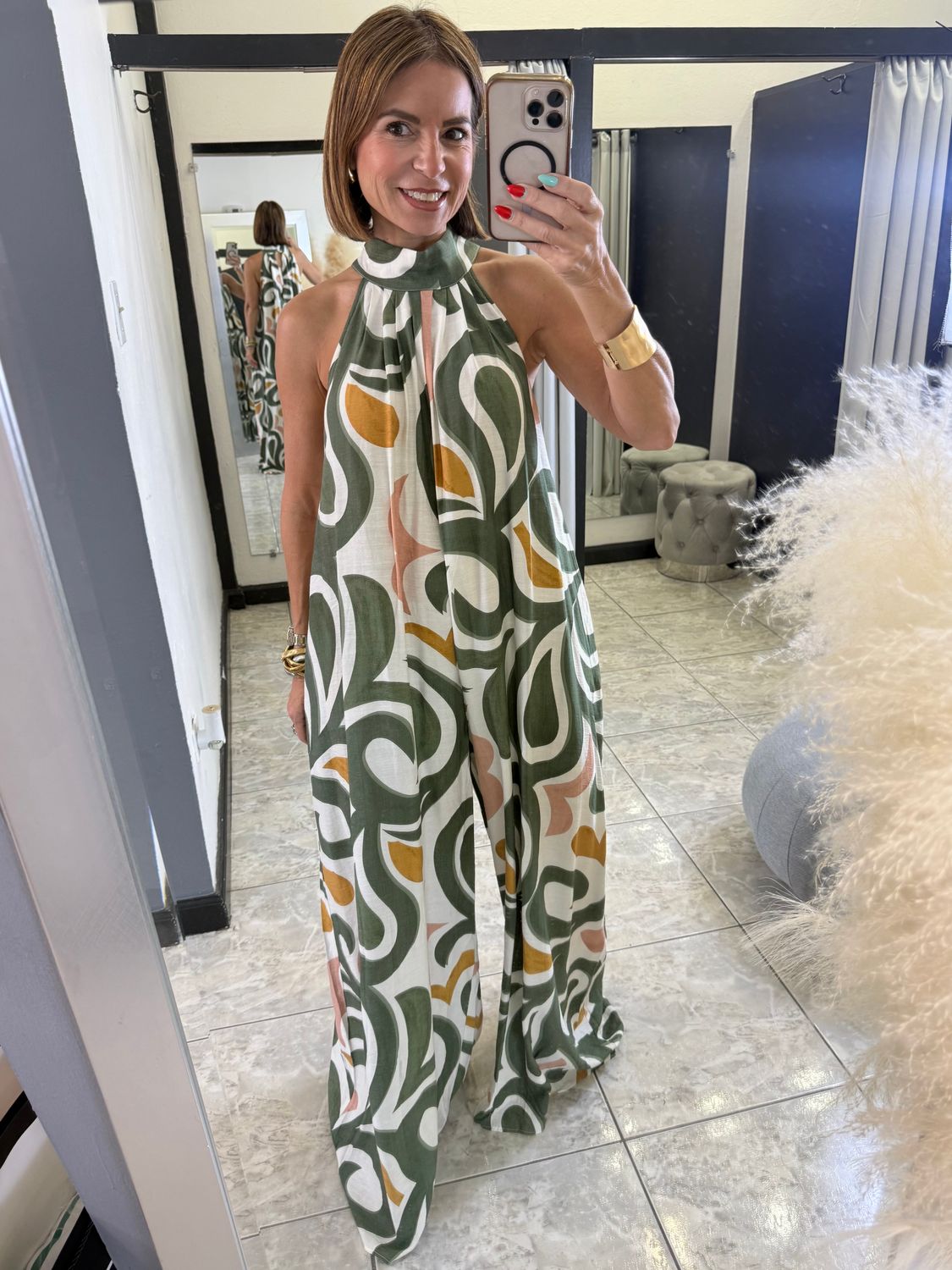 Olive Loose Fit Jumpsuit