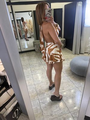 Brown Printed Hater Romper