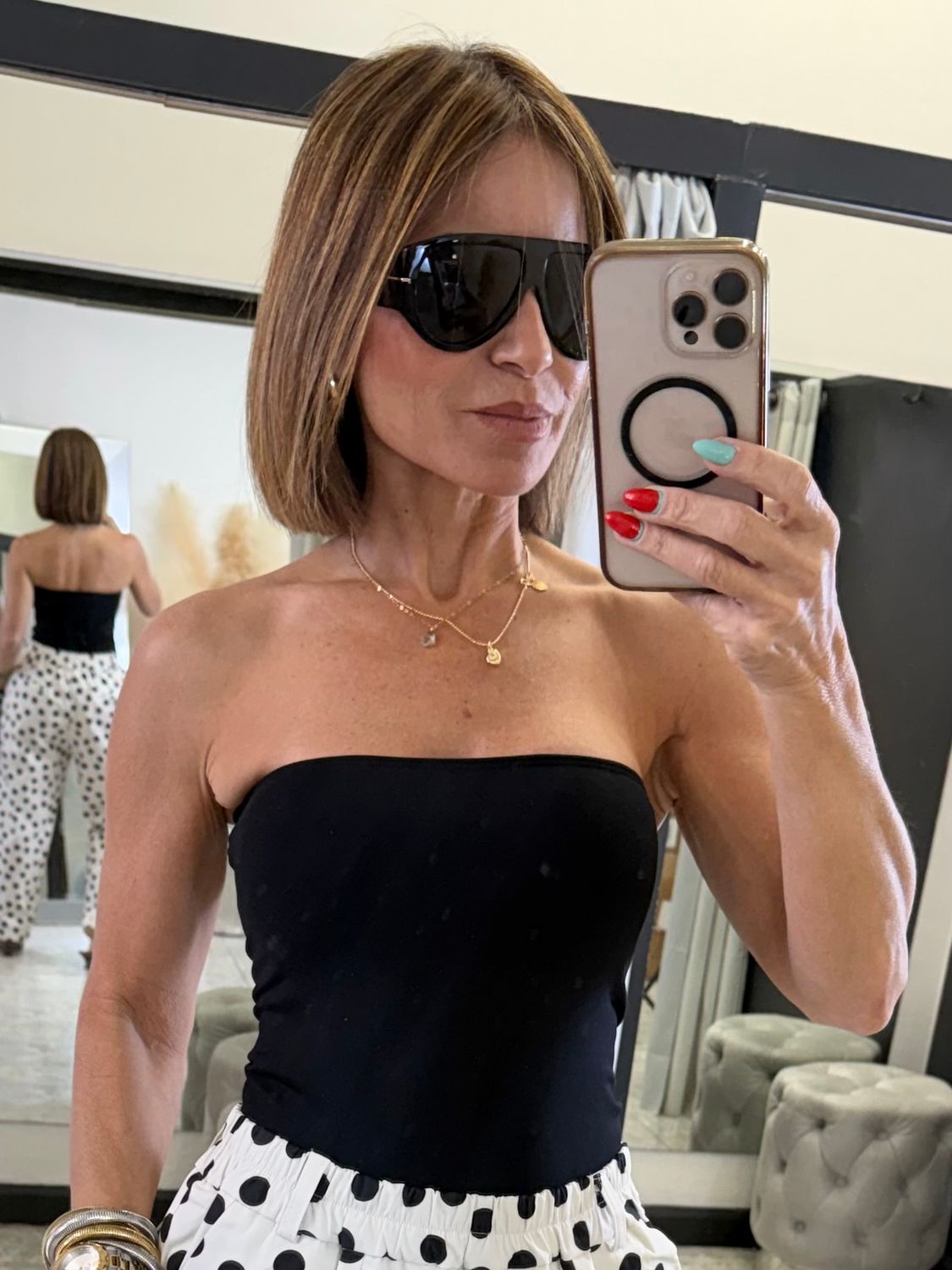 Black Or White Strapless Basic Top