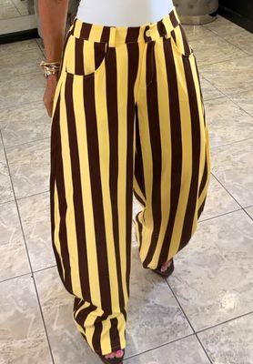 Yellow Or Green Stripes Pant
