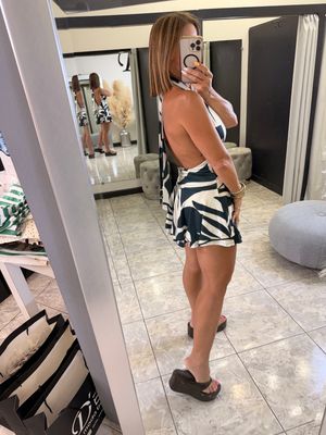 D.Navy Halter Romper